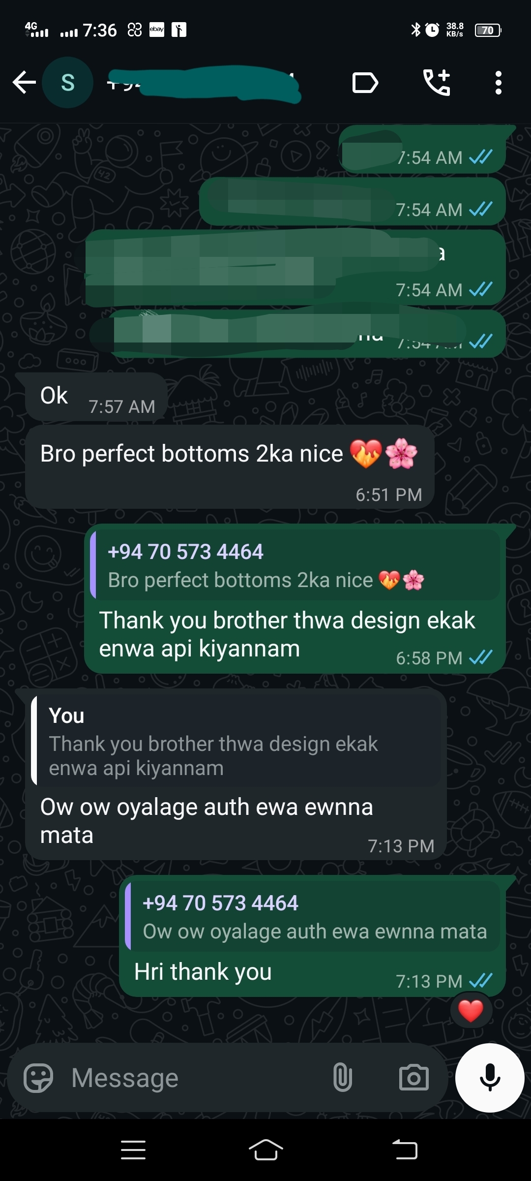 Customer — Black Bottoms 